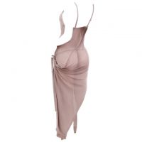 L0216 - Baju Tidur Lingerie Long Gown Gaun Panjang Maxi Dress Abu-Abu Transparan - Thumbnail 2