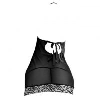 L0221 - Baju Tidur Lingerie Bodycon Sheath Dress Halter Hitam - 2