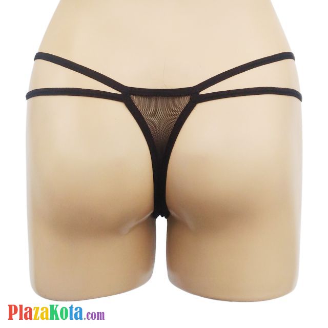 GS243 - Celana Dalam G-String Mutiara Hitam Kupu-Kupu Tali Dobel - Photo 2