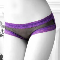 P409 - Celana Dalam Panties Hipster Ungu Transparan Renda - Thumbnail 2