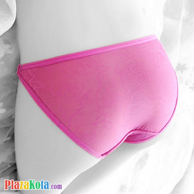 P414 - Celana Dalam Panties Thong Magenta Transparan Tiga Kupu-Kupu Tali 3 - Photo 2