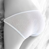 P415 - Celana Dalam Panties Thong Putih Transparan, Tiga Kupu-Kupu, Tali 3 - Thumbnail 2