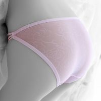 P416 - Celana Dalam Panties Thong Pink Transparan Tiga Kupu-Kupu Tali 3 - Thumbnail 2