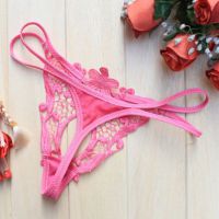 GS244 - Celana Dalam G-String Wanita Magenta Transparan Tali Dobel - 2