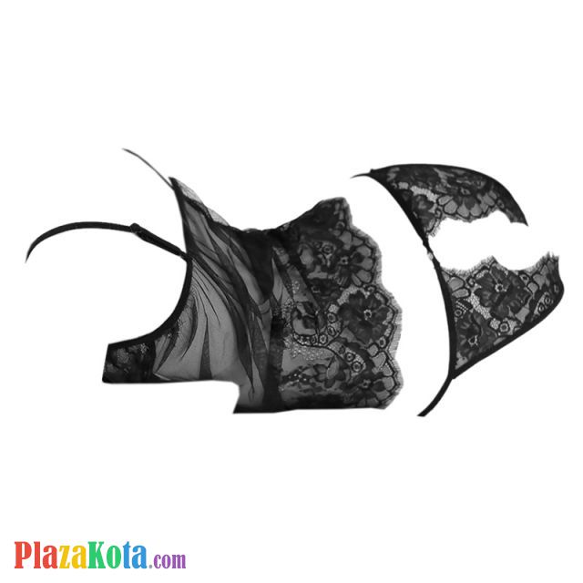 L1043 - Lingerie Babydoll Hitam Transparan - Photo 2