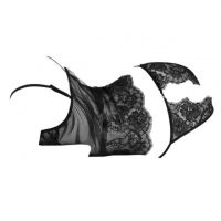 L1043 - Lingerie Babydoll Hitam Transparan - Thumbnail 2