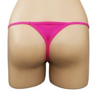 GS255 - Celana Dalam G-String Wanita Magenta Crotchless Pita Dobel - 2