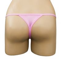 GS257 - Celana Dalam G-String Wanita Pink Crotchless Pita Dobel - Thumbnail 2