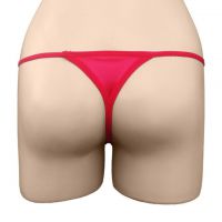 GS259 - Celana Dalam G-String Wanita Merah Crotchless Pita Dobel - Thumbnail 2
