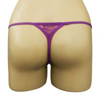 GS264 - Celana Dalam G-String Wanita Ungu Transparan Renda Magenta - Thumbnail 2