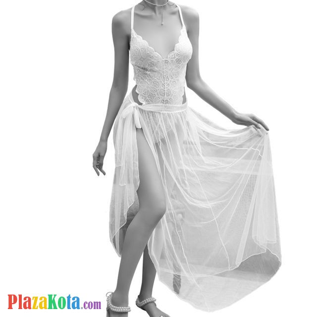 L1077 Jual Lingerie Teddy Tali Silang Putih Transparan L1077 Jual Lingerie Teddy Tali Silang Putih Transparan
