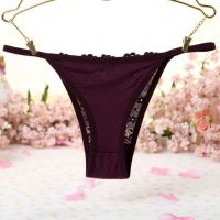 P429 - Celana Dalam Panties Thong Ungu Depan Transparan - Thumbnail 2