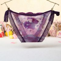 P456 - Celana Dalam Panties Thong Ungu Transparan Fox Musang Ikat Samping - Thumbnail 2