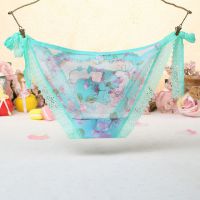 P458 - Celana Dalam Panties Thong Hijau Transparan Fox Musang Ikat Samping - Thumbnail 2