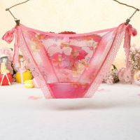 P459 - Celana Dalam Panties Thong Peach Transparan Fox Musang Ikat Samping - 2