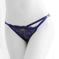 P461 - Celana Dalam Panties Thong Biru Transparan, Tali 2 Samping