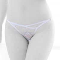 P462 - Celana Dalam Panties Thong Putih Transparan, Tali 2 Samping