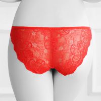 P464 - Celana Dalam Panties Thong Merah Transparan Tali 2 Samping - Thumbnail 2