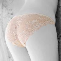 P465 - Celana Dalam Panties Thong Krem Transparan Tali 2 Samping - Thumbnail 2