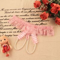 GS278 - Celana Dalam G-String Mutiara Pink Crotchless Renda