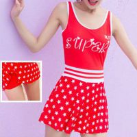 R011 - Baju Renang Swimsuit One Piece Merah, Cup Busa