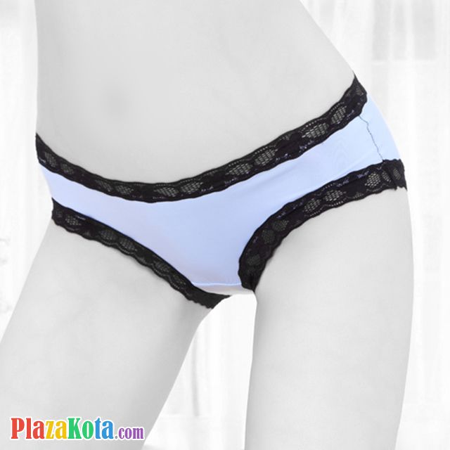 P467 - Celana Dalam Panties Hipster Biru Pita Belakang Terbuka - Photo 2