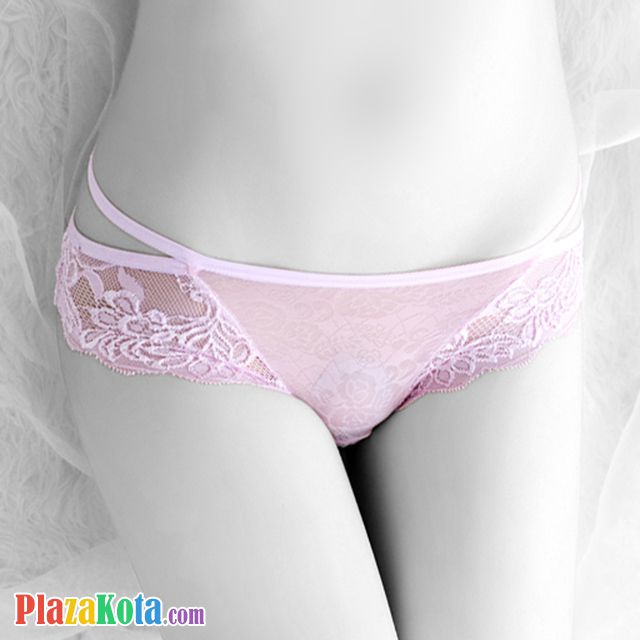 P487 - Celana Dalam Panties Hipster Pink Transparan Kupu-Kupu - Photo 2