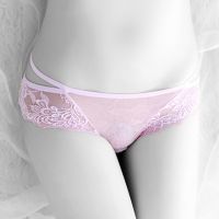 P487 - Celana Dalam Panties Hipster Pink Transparan, Kupu-Kupu - 2