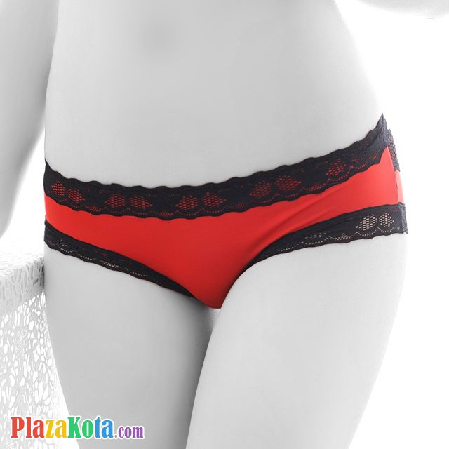 P494 - Celana Dalam Panties Hipster Merah, Pita - Photo 2