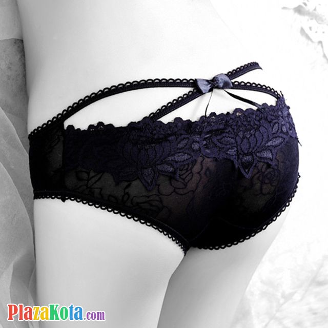 P501 - Celana Dalam Panties Hipster Hitam Transparan Pita - Photo 1