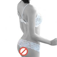 B301 - Pakaian Dalam Wanita Bra Set Bralette Seksi Putih Transparan Bordir Bunga - Thumbnail 2
