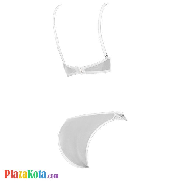B307 - Bikini Bra Set Putih Transparan, Bra Kawat - Photo 2