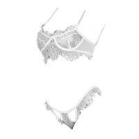B307 - Bikini Bra Set Putih Transparan, Bra Kawat - Thumbnail 1