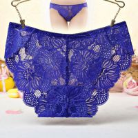 P507 - Celana Dalam Panties Hipster Bunga Biru Transparan