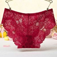P508 - Celana Dalam Panties Hipster Bunga Marun Transparan - 2