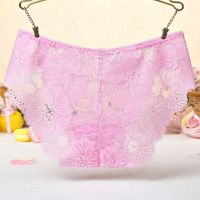 P510 - Celana Dalam Panties Hipster Bunga Pink Transparan - 2