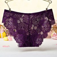 P511 - Celana Dalam Panties Hipster Bunga Ungu Transparan - Thumbnail 2