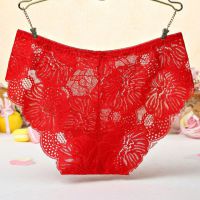 P512 - Celana Dalam Panties Hipster Bunga Merah Transparan - Thumbnail 2