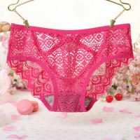 P519 - Celana Dalam Panties Hipster Magenta Transparan Bunga Belakang - 2