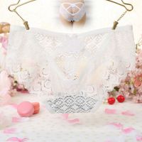 P520 - Celana Dalam Panties Hipster Putih Transparan, Bunga Belakang