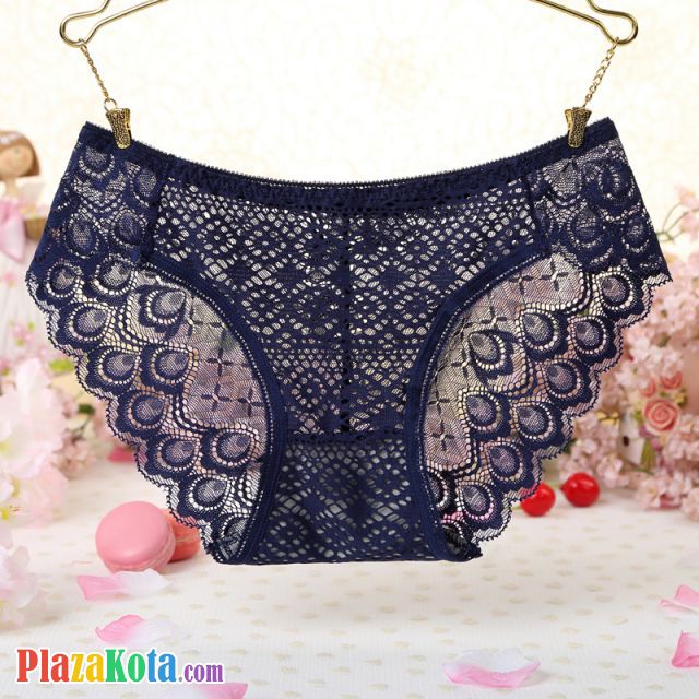 P526 - Celana Dalam Panties Hipster Biru Transparan - Photo 1