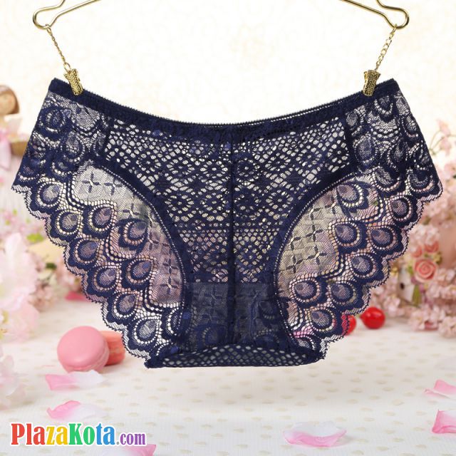 P526 - Celana Dalam Panties Hipster Biru Transparan - Photo 2