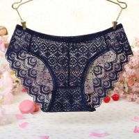 P526 - Celana Dalam Panties Hipster Biru Transparan