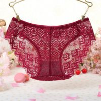 P527 - Celana Dalam Panties Hipster Marun Transparan - Thumbnail 2