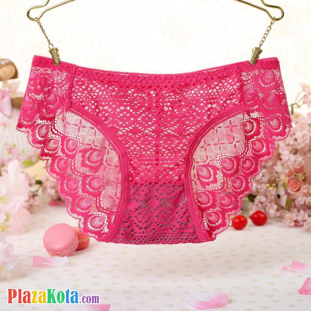 P528 - Celana Dalam Panties Hipster Magenta Transparan - Photo 1