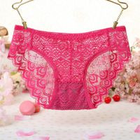 P528 - Celana Dalam Panties Hipster Magenta Transparan