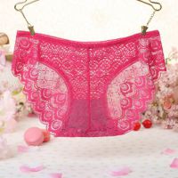 P528 - Celana Dalam Panties Hipster Magenta Transparan - 2