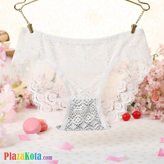 P529 - Celana Dalam Panties Hipster Putih Transparan - Photo 1