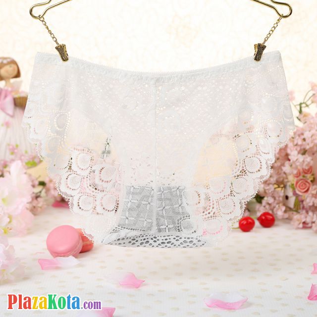 P529 - Celana Dalam Panties Hipster Putih Transparan - Photo 2