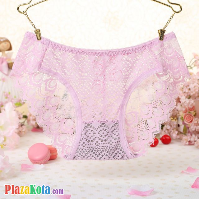 P530 - Celana Dalam Panties Hipster Pink Transparan - Photo 1